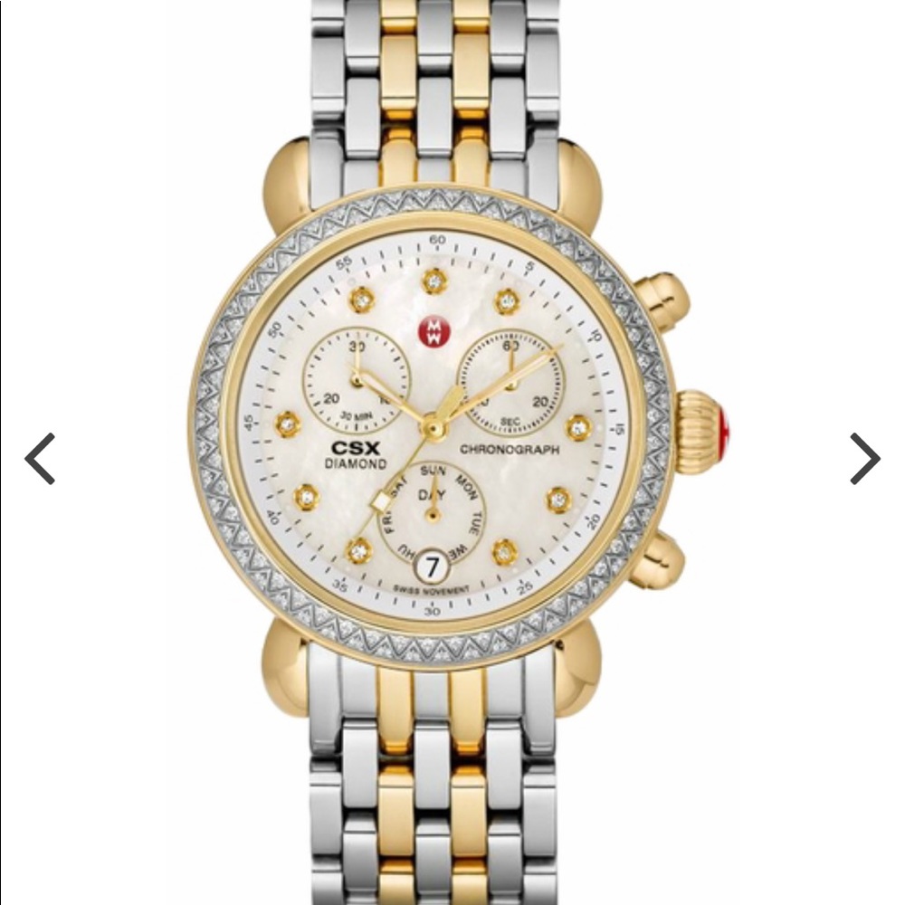 MICHELE CSX SIGNATURE 2 TONE DIAMOND WATCH